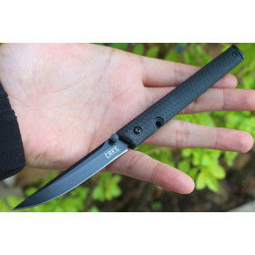 CRKT 7096 Black Folding Hunting Knife for Self Defense UD405484